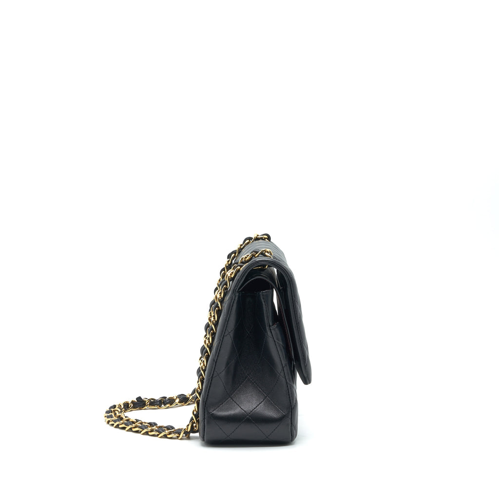 CHANEL JUMBO CLASSIC DOUBLE FLAP BAG LAMBSKIN BLACK GHW