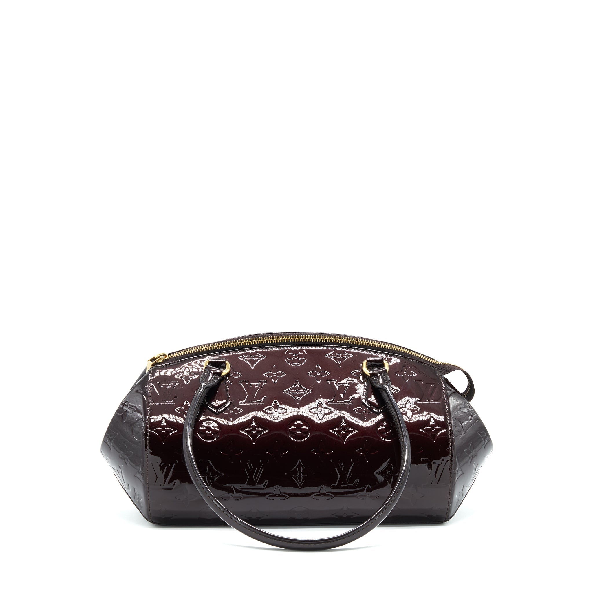 LOUIS VUITTON BOWLING TOTE SHOULDER BAG PATENT LEATHER