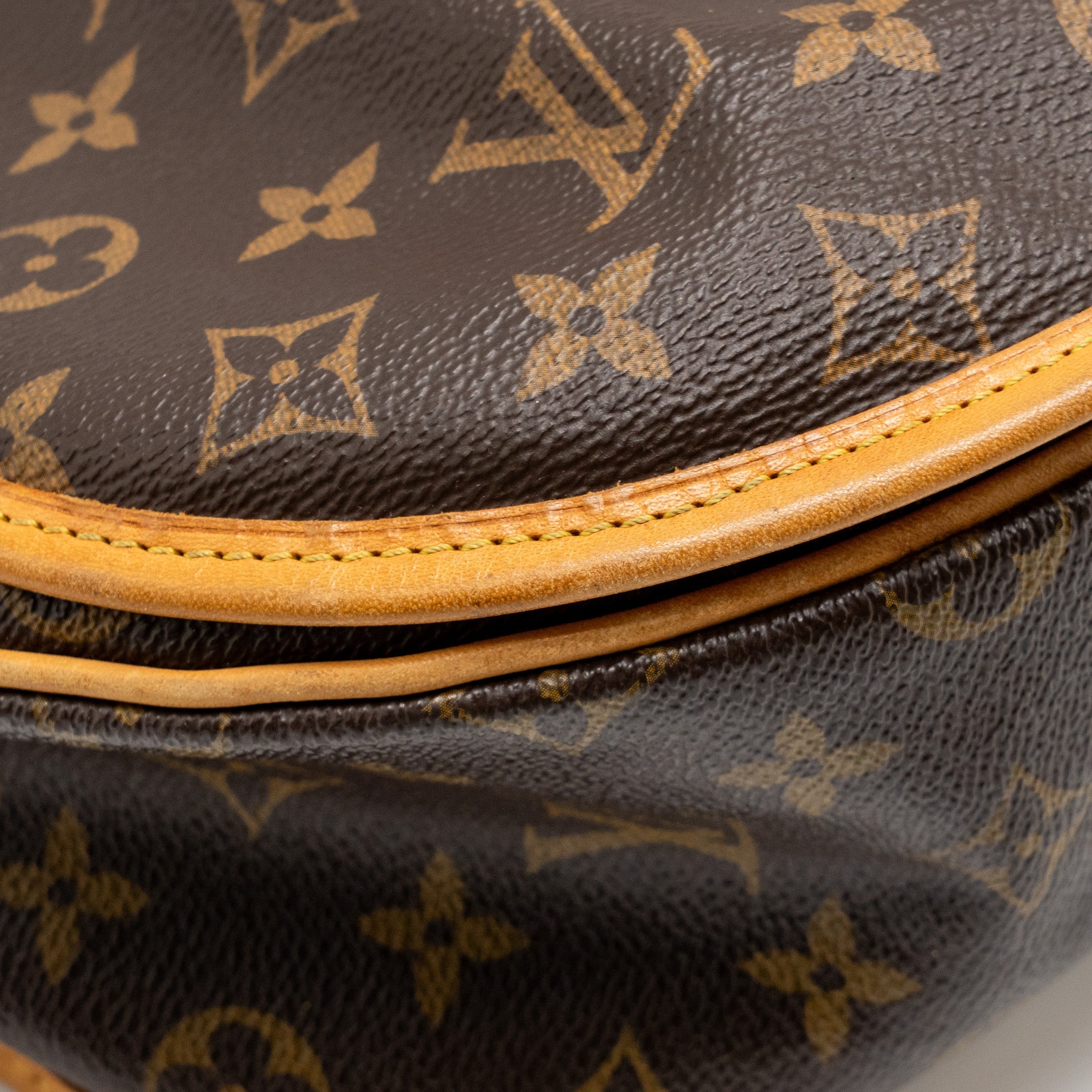 LOUIS VUITTON MENILMONTANT MM HALF MOON BAG MONOGRAM CANVAS GHW