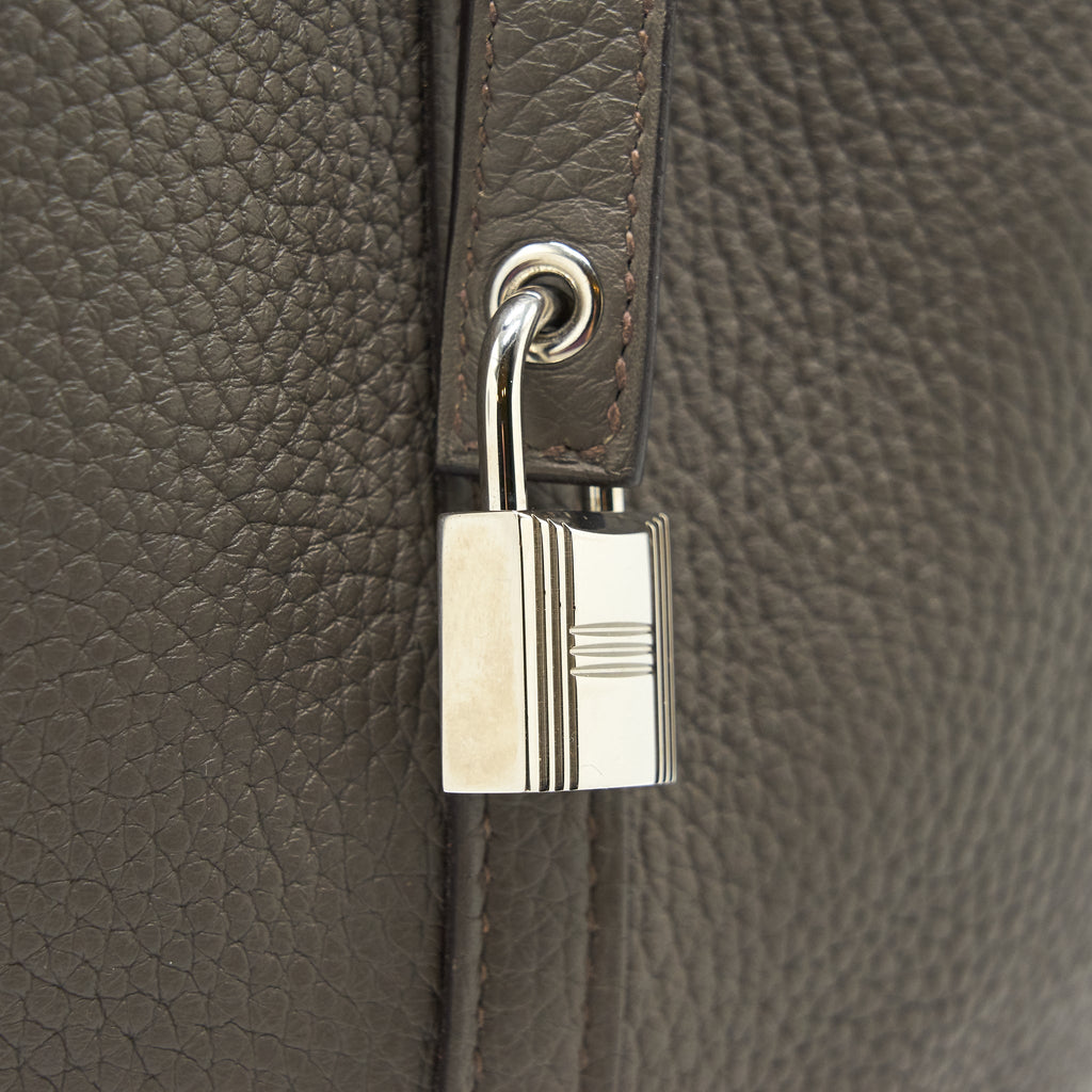 HERMES PICOTIN LOCK 22 GRIS ETAIN SHW