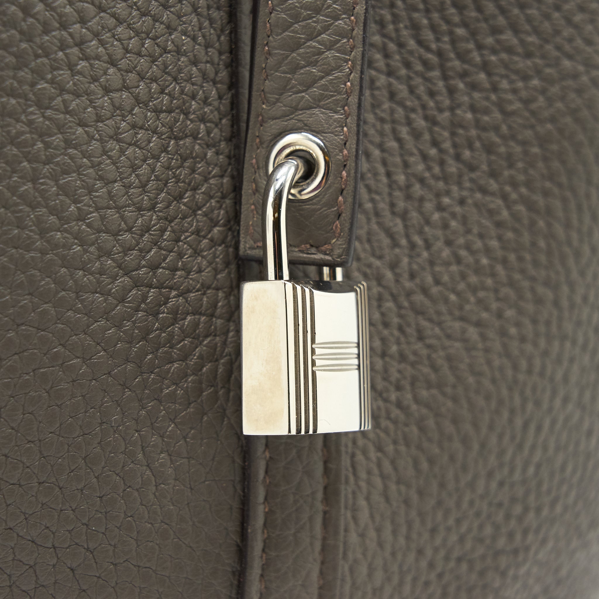 HERMES PICOTIN LOCK 22 GRIS ETAIN SHW