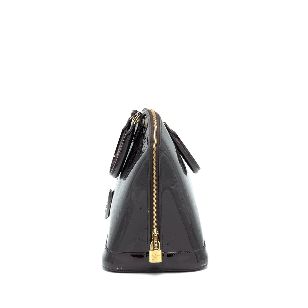 LOUIS VUITTON ALMA GM PATENT LEATHER AMARANTE VERNIS