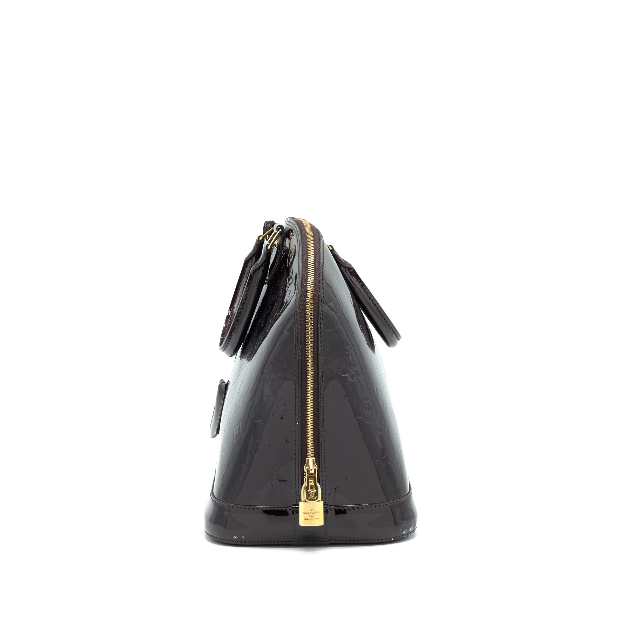 LOUIS VUITTON ALMA GM PATENT LEATHER AMARANTE VERNIS
