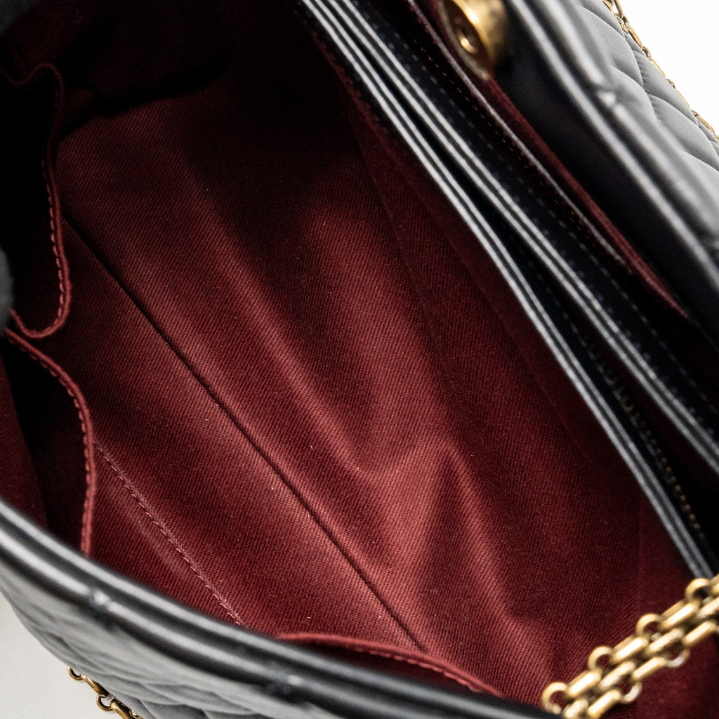 CHANEL JUST MADEMOISELLE BOWLING BAG LAMBSKIN BLACK GHW