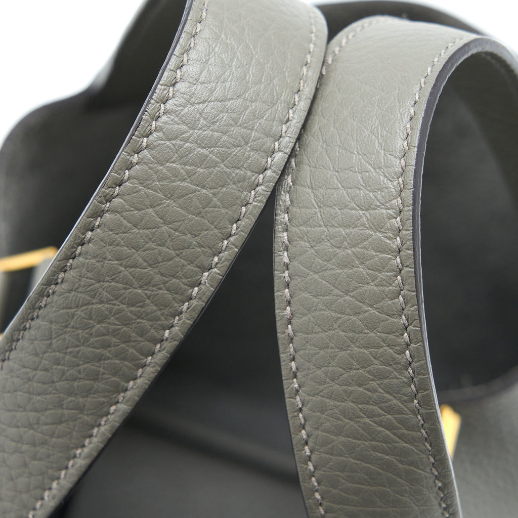 HERMES PICOTIN 18 LOCK BAG CLEMENCE 0L GRIS MEYER GHW