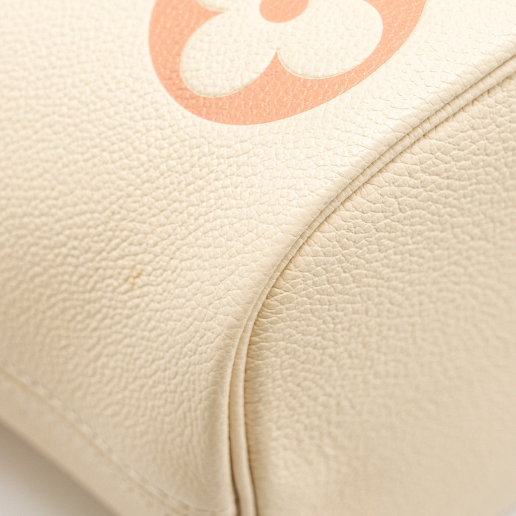 LOUIS VUITTON NEVERFULL MM MONOGRAM EMPREINTE CRÈME/ROSE TRIANON GHW