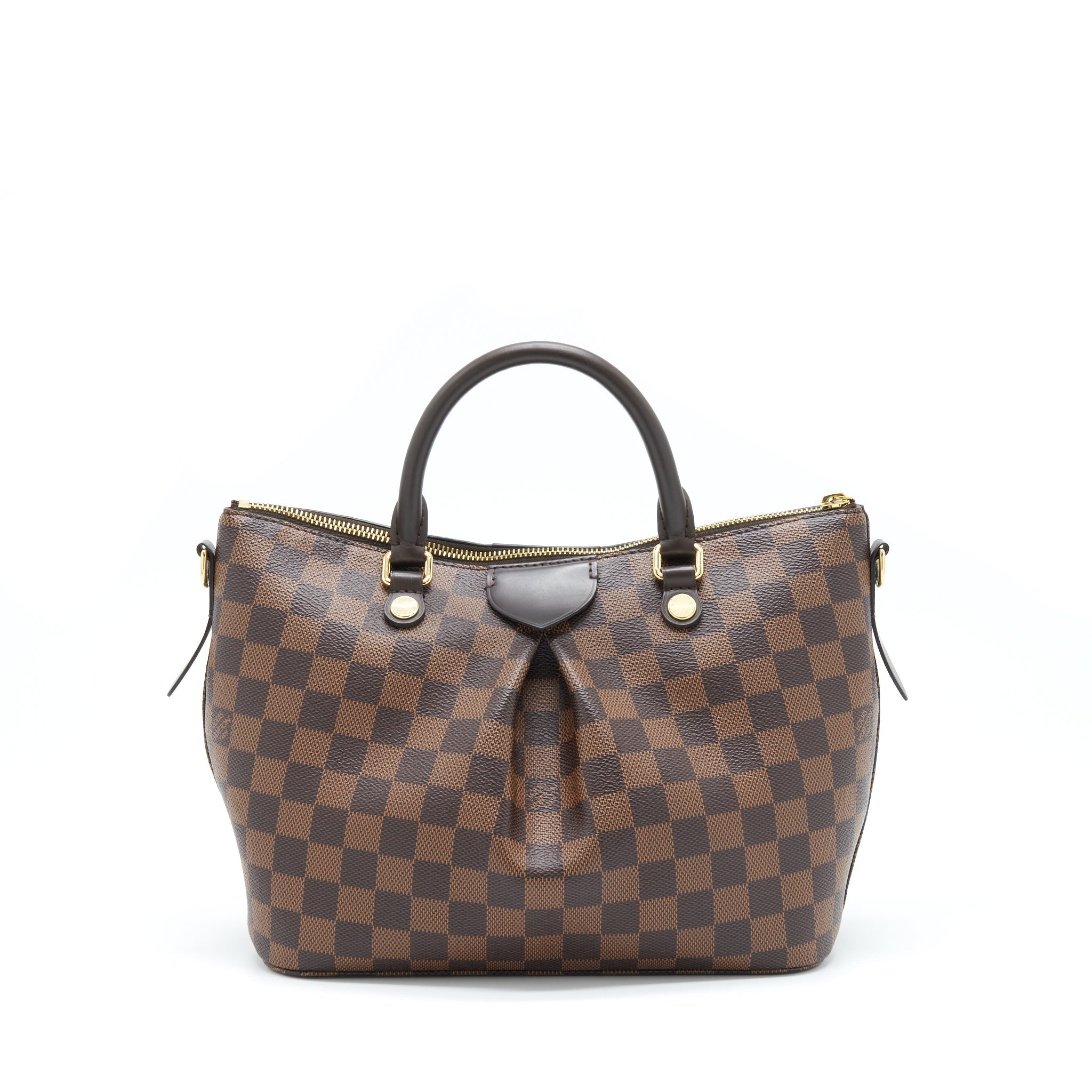 LOUIS VUITTON SIENA MM SHOULDER BAG DAMIER EBENE GHW