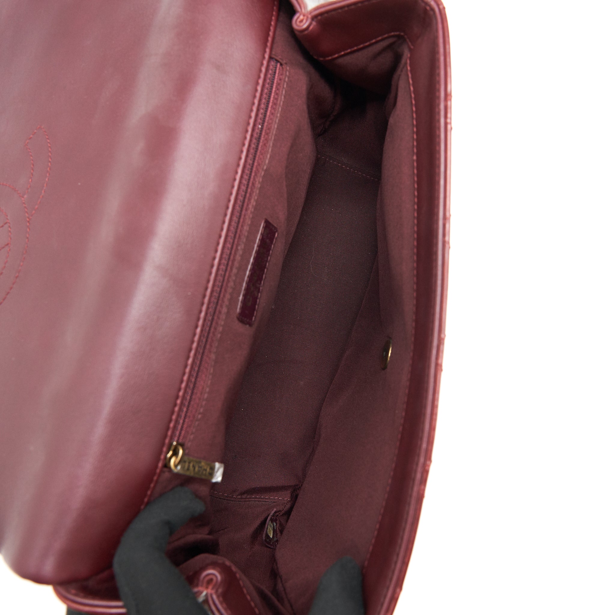 CHANEL QUILTED SHOULDER FLAP BAG LAMBSKIN RED GHW