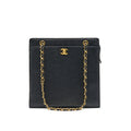 CHANEL VINTAGE 24K GOLD CAVIAR SHOPPING BAG WITH CHAIN