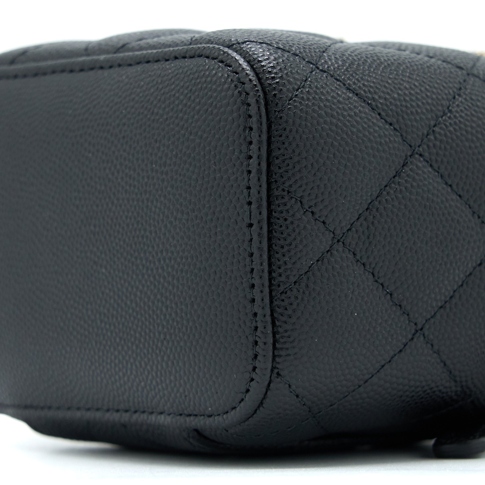 CHANEL MINI SQUARE VANITY CASE CAVIAR BLACK LGHW