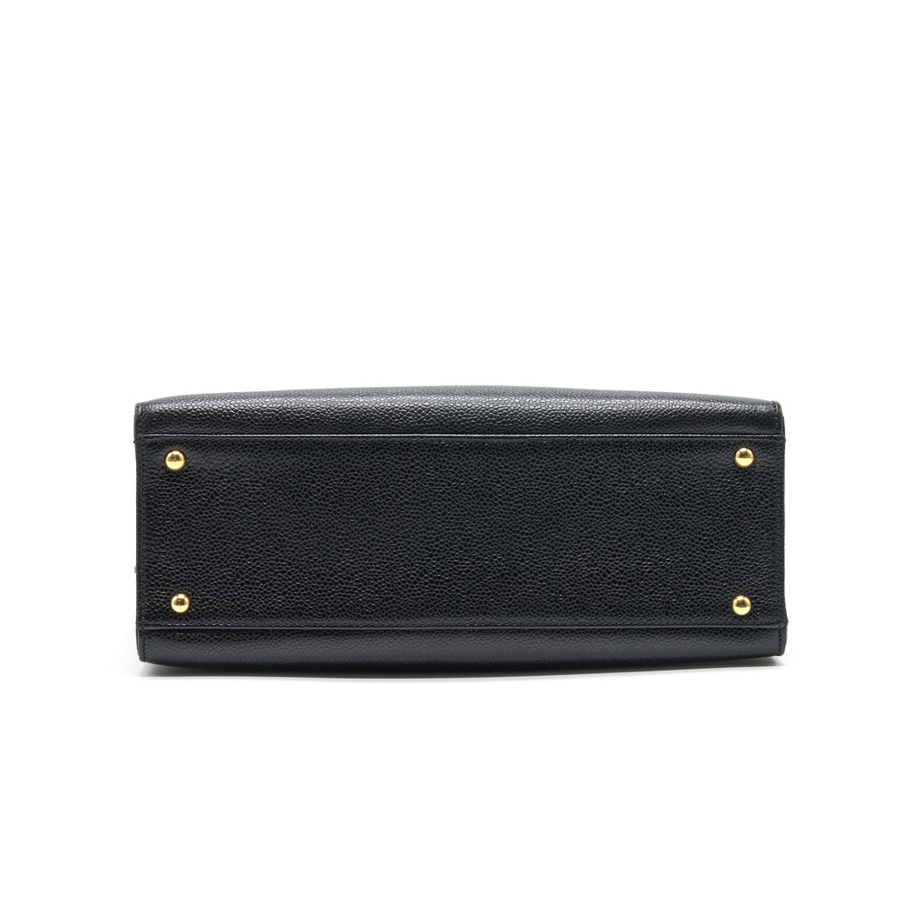 CHANEL VINTAGE 24K GOLD CAVIAR SHOPPING BAG WITH CHAIN
