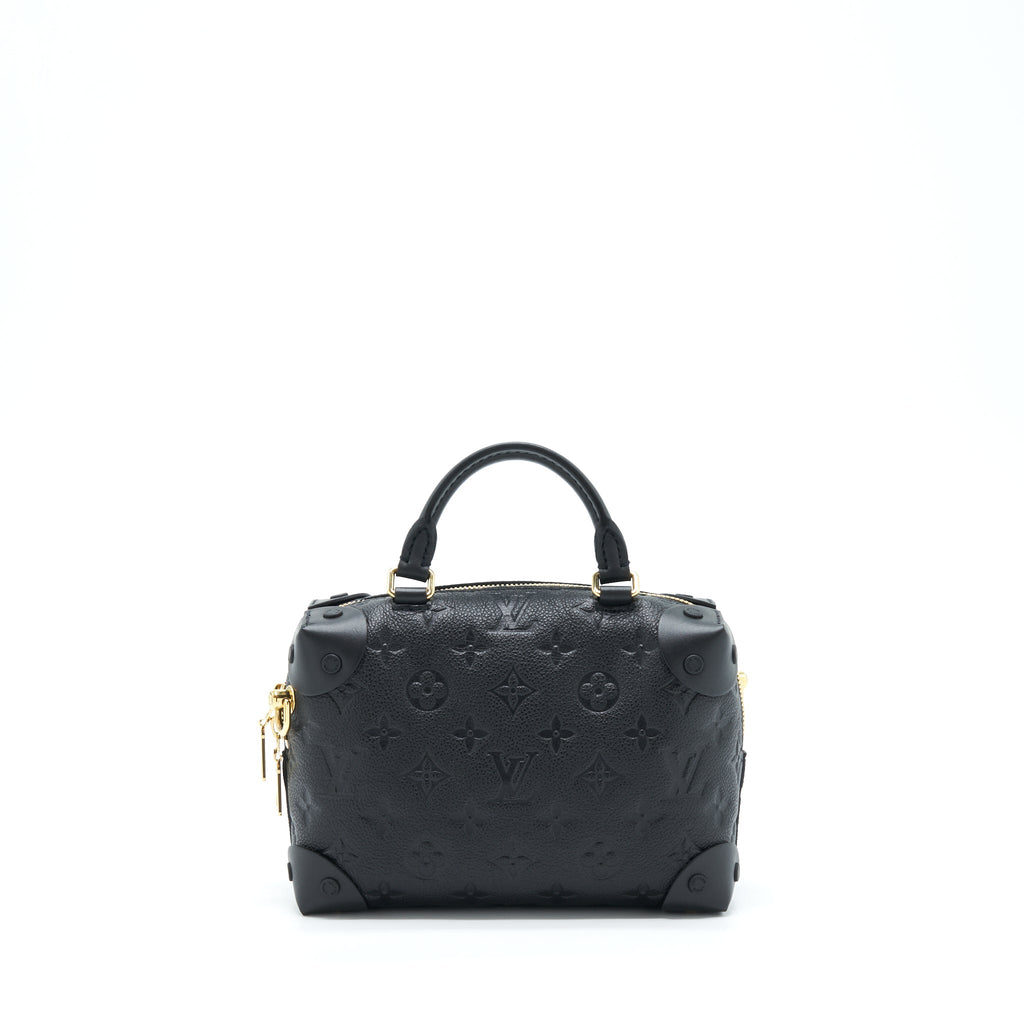 LOUIS VUITTON PETITE MALLE SOUPLE MONOGRAM EMPREINTE BLACK GHW