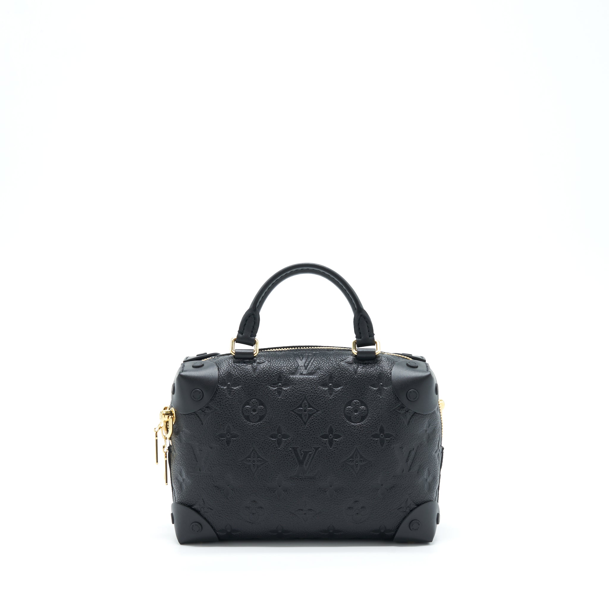 LOUIS VUITTON PETITE MALLE SOUPLE MONOGRAM EMPREINTE BLACK GHW
