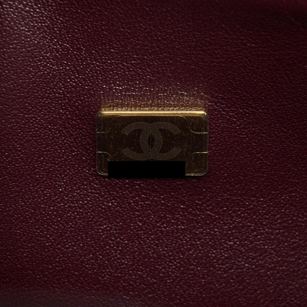 CHANEL SMALL CLASSIC DOUBLE FLAP BAG CAVIAR BLACK GHW (MICROCHIP)