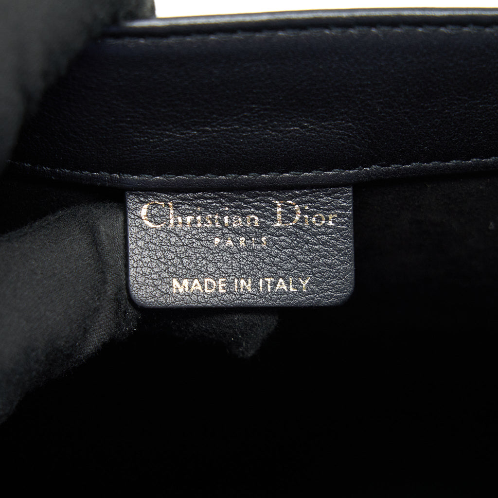 DIOR SMALL LEATHER BOOKTOTE SO BLACK