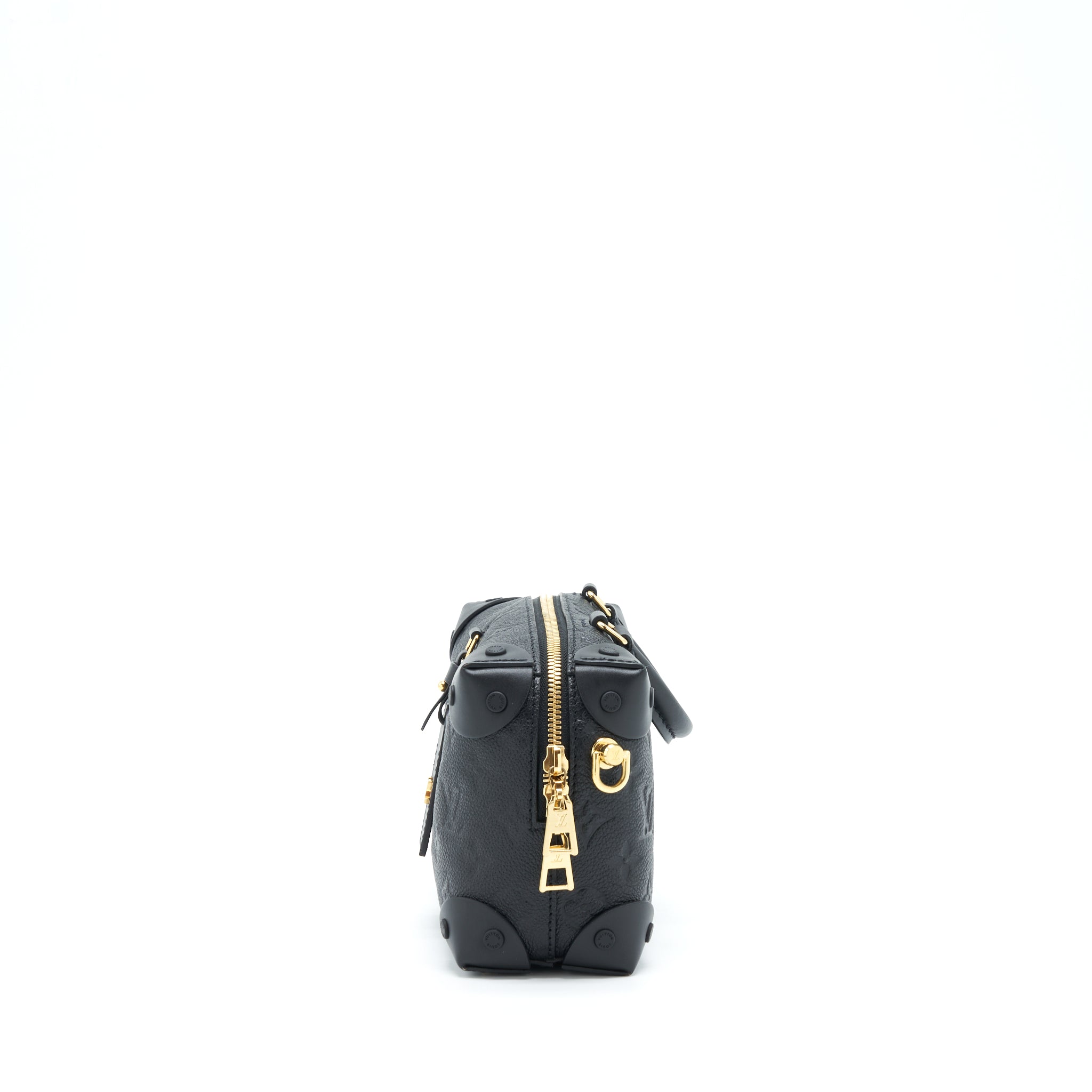 LOUIS VUITTON PETITE MALLE SOUPLE MONOGRAM EMPREINTE BLACK GHW
