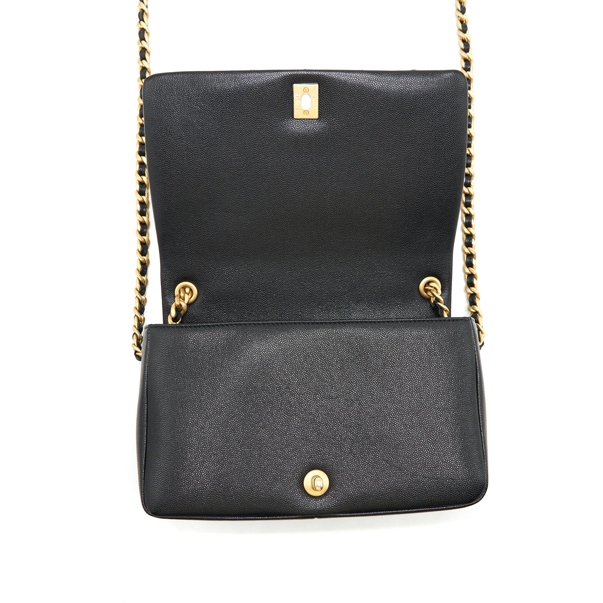 CHANEL SEASONAL FLAP BAG CAVIAR BLACK GHW