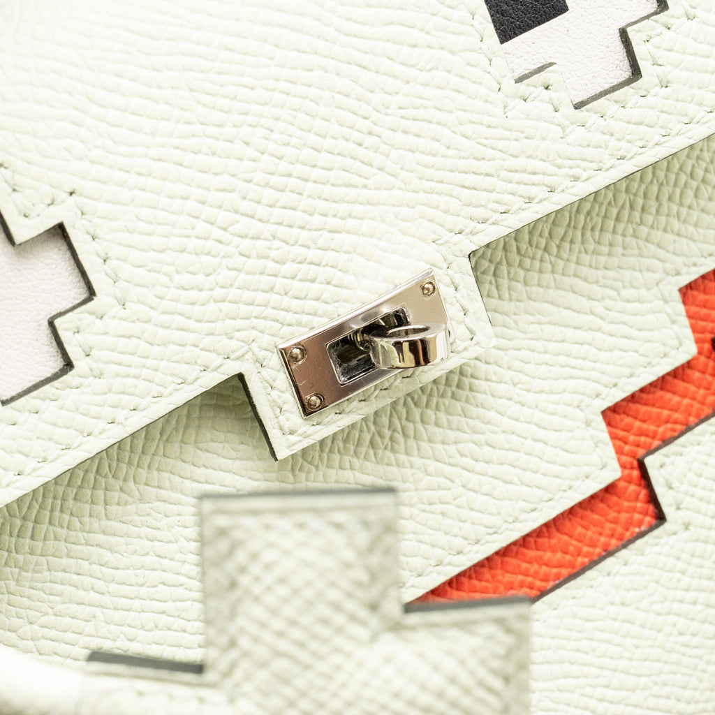 HERMES KELLY DOLE PICTO EPSOM VERT FIZZ / NATA / ROSE TEXAS SHW