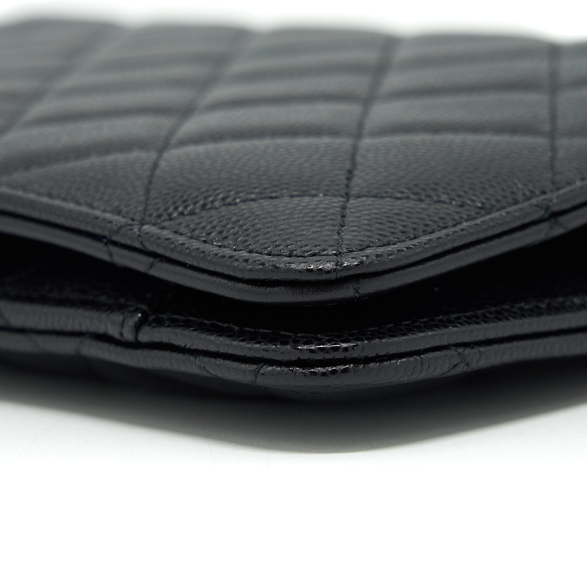 CHANEL 2 IN 1 WALLET ON CHAIN CAVIAR BLACK GHW