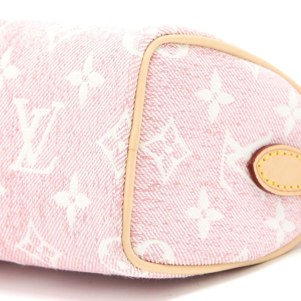 LOUIS VUITTON NANO SPEEDY DENIM MONOGRAM PINK GHW
