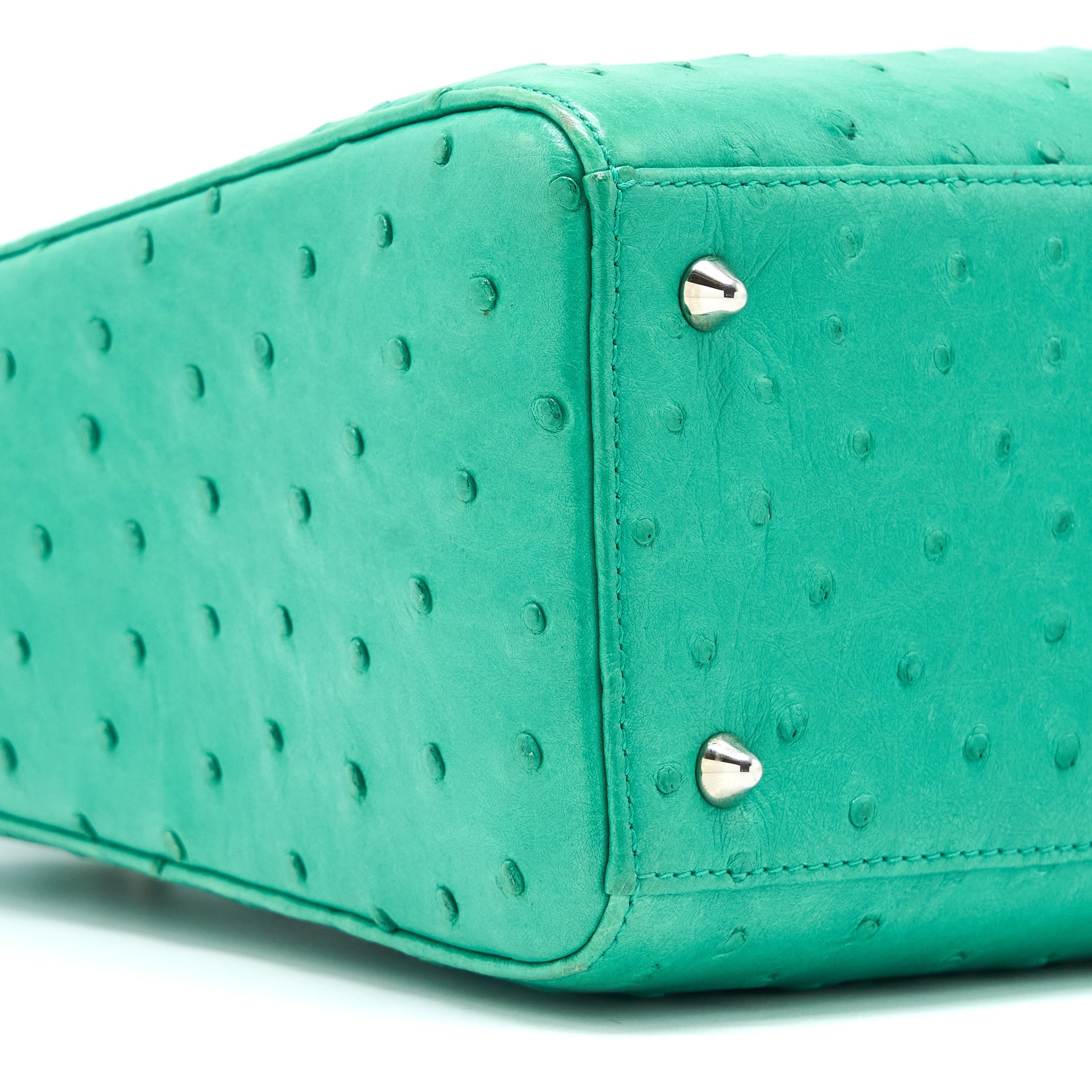 DIOR MEDIUM LADY DIOR OSTRICH GREEN SHW