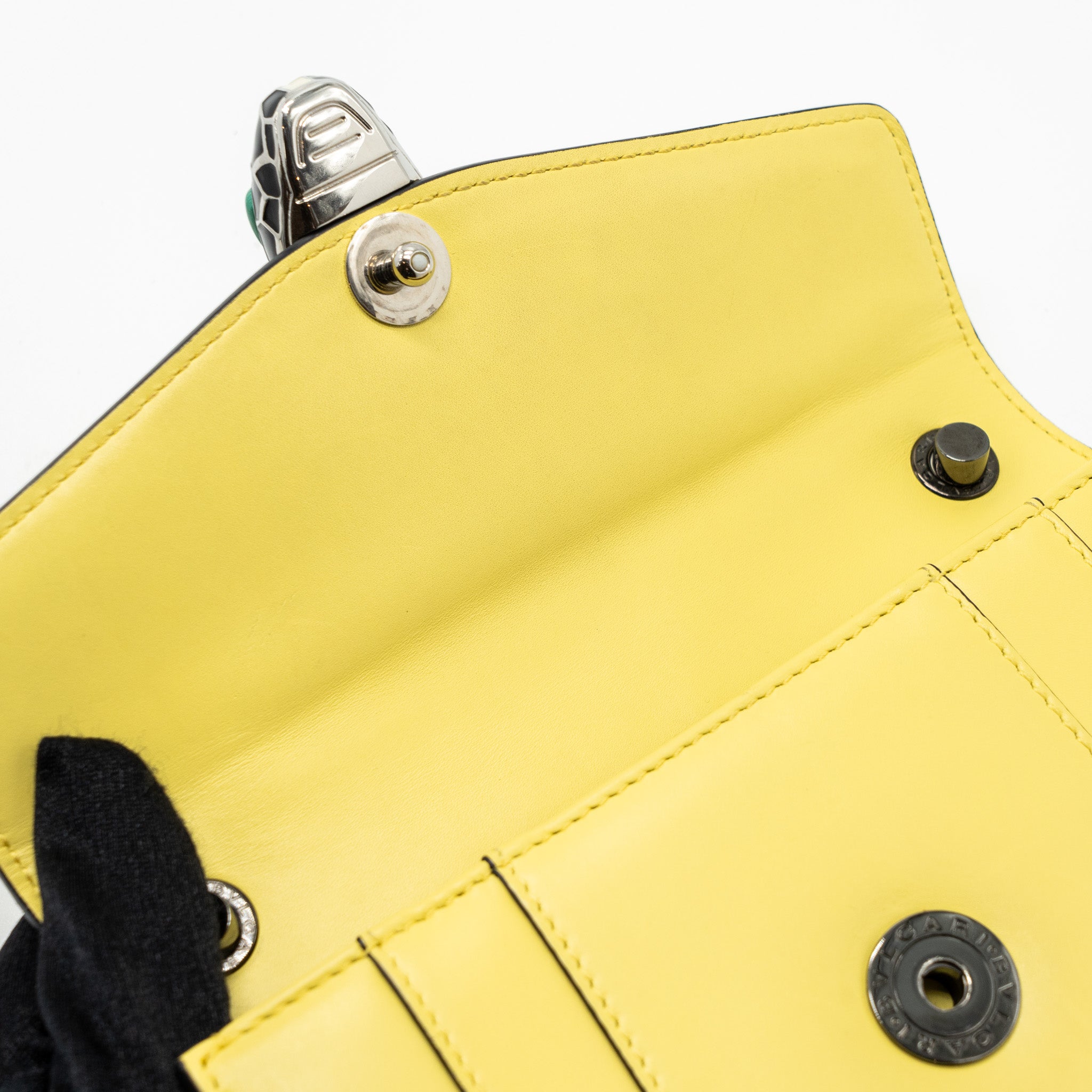 BVLGARI SERPENTI FOREVER CROSSBODY BAG CALFSKIN YELLOW RUTHENIUM HARDWARE