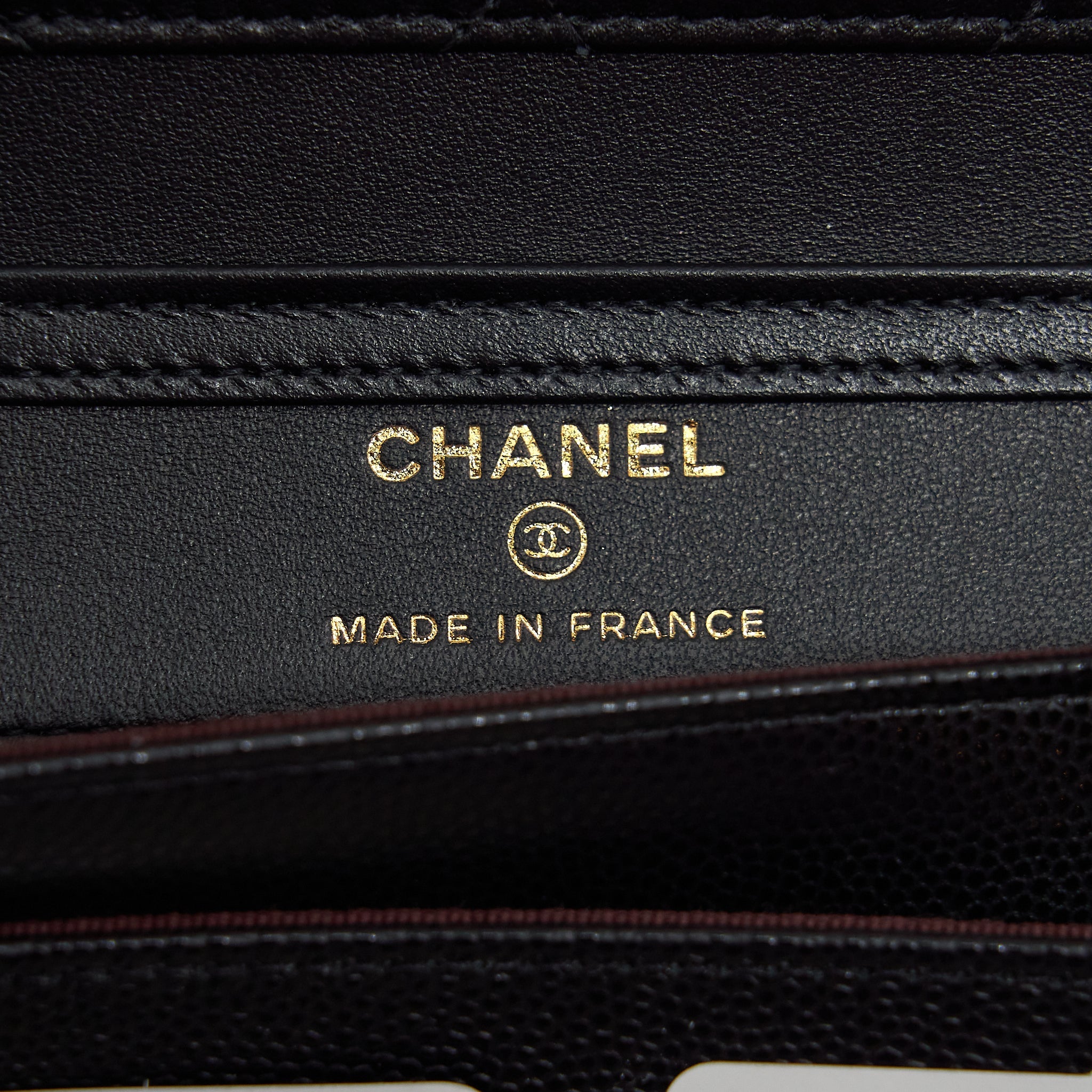 CHANEL 2 IN 1 WALLET ON CHAIN CAVIAR BLACK GHW