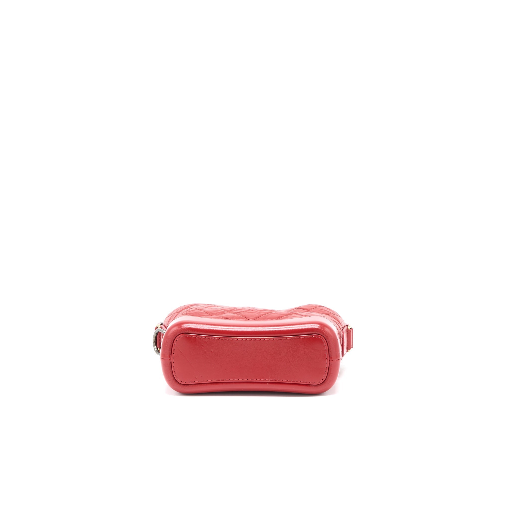 CHANEL SMALL GABRIELLE HOBO BAG AGED CALFSKIN RED MULTICOLOUR HARDWARE