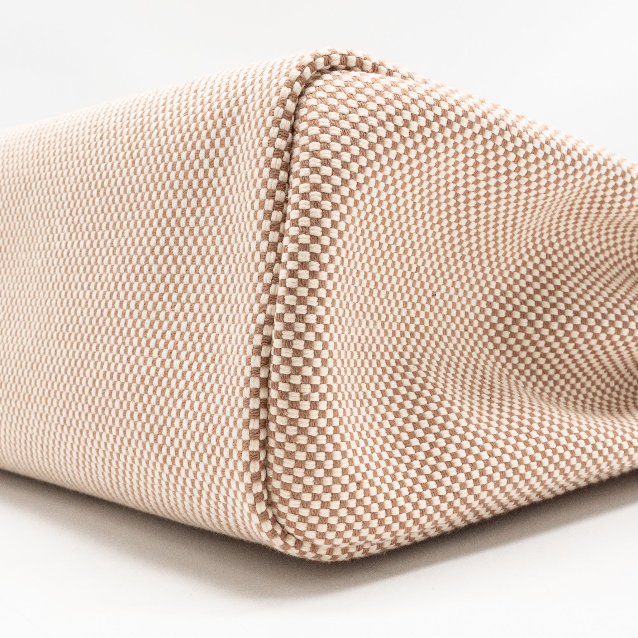 HERMES HERBAG 31 ZIP BAG CANVAS/HUNTER LEATHER ECRU-BEIGE/FAUV GHW