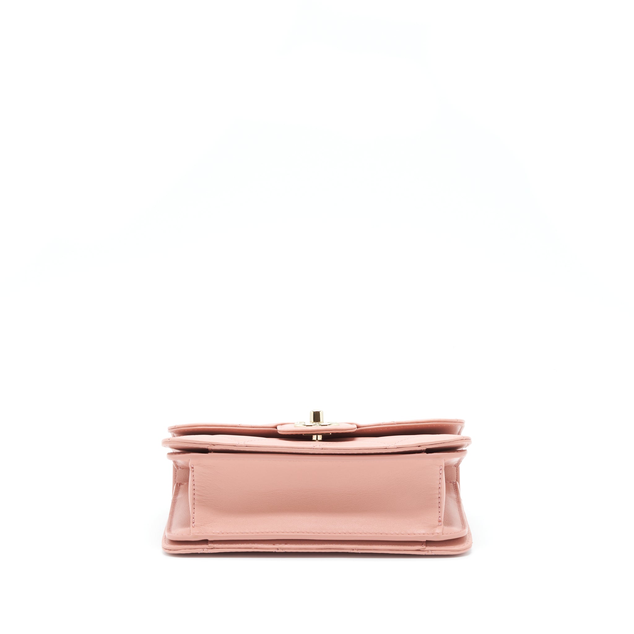 CHANEL TOP HANDLE FLAP BAG LAMBSKIN DARK PINK LGHW (MICROCHIP)