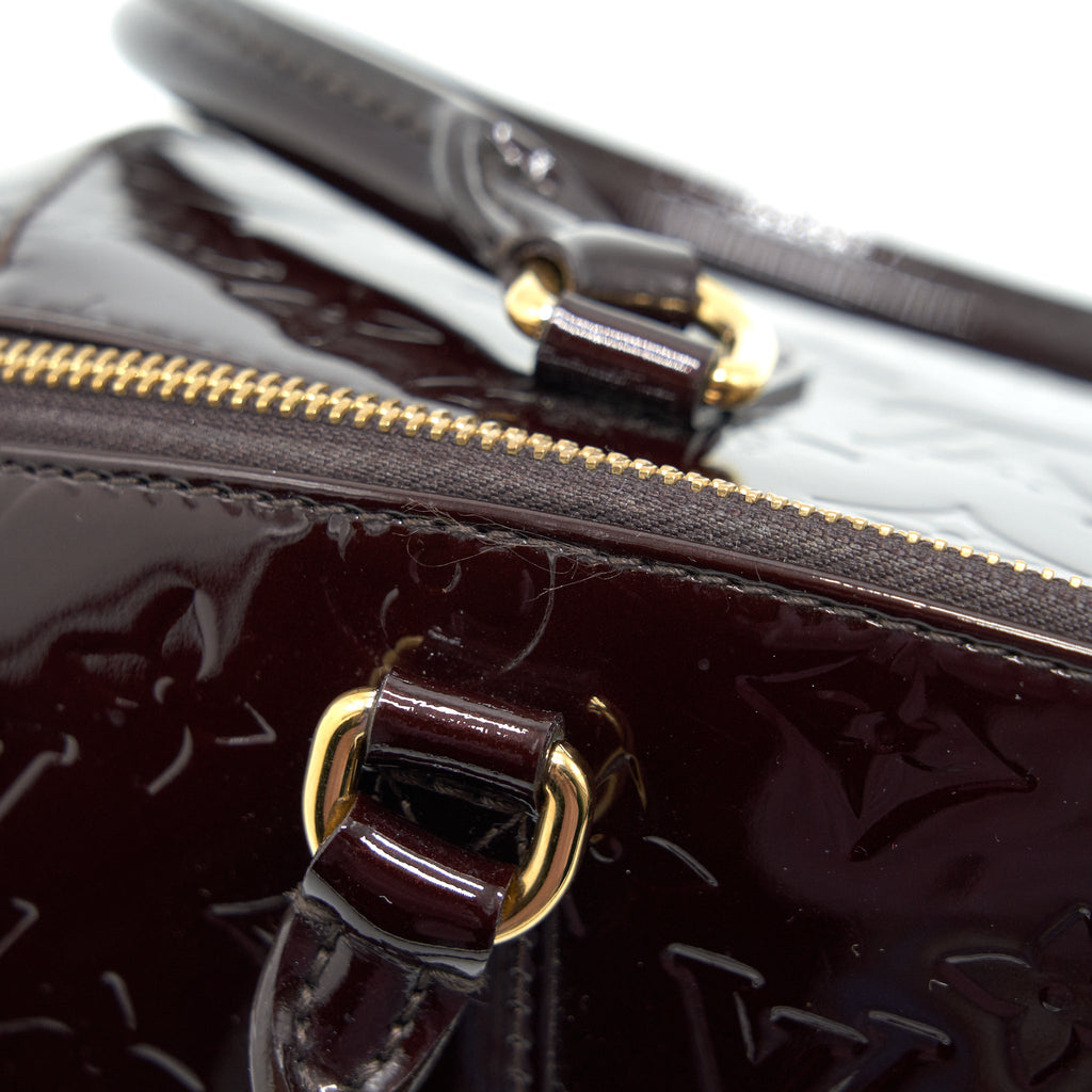 LOUIS VUITTON BOWLING TOTE SHOULDER BAG PATENT LEATHER