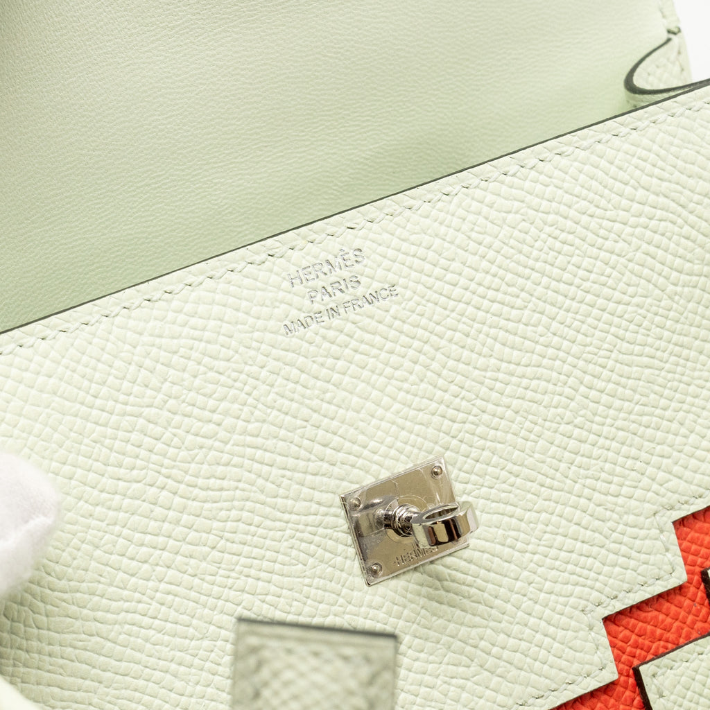 HERMES KELLY DOLE PICTO EPSOM VERT FIZZ / NATA / ROSE TEXAS SHW