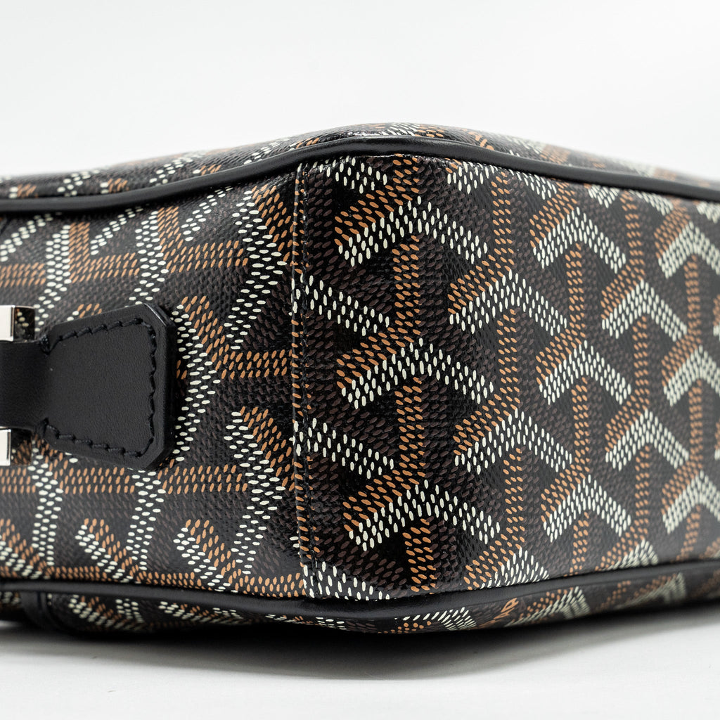 GOYARD CAP VERT PM CROSSBODY BAG GOYARDINE CANVAS/LEATHER BLACK SHW