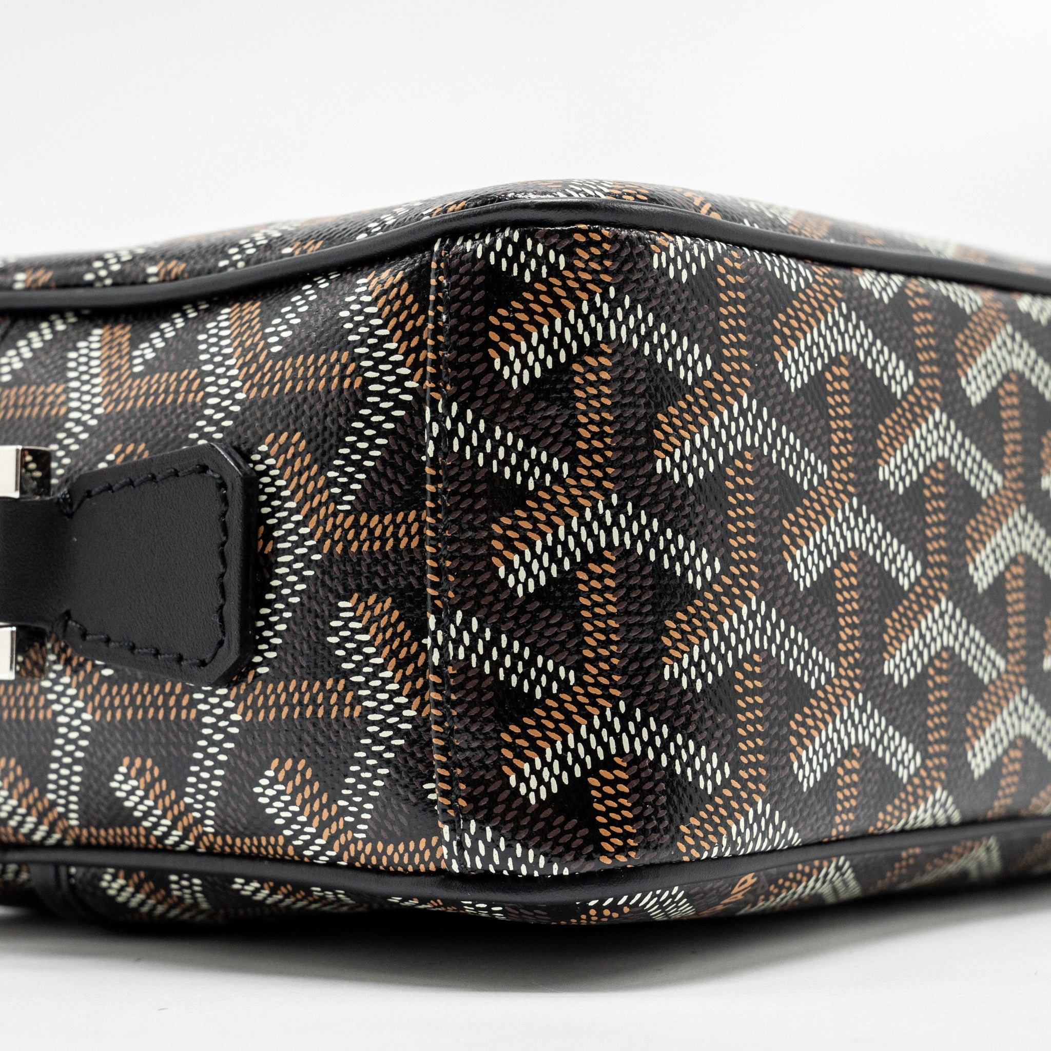 GOYARD CAP VERT PM CROSSBODY BAG GOYARDINE CANVAS/LEATHER BLACK SHW