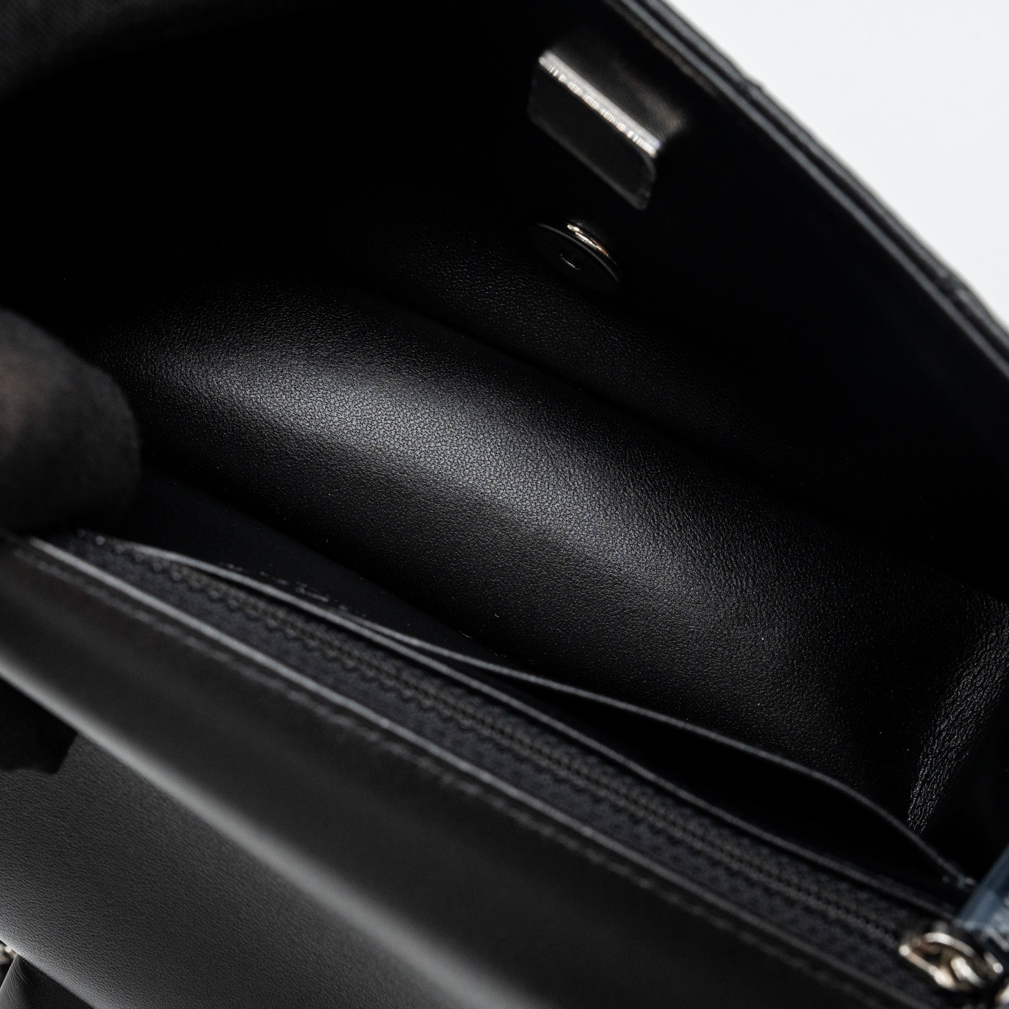 CHANEL CLASSIC MINI RECTANGULAR FLAP BAG LAMBSKIN BLACK SHW (MICROCHIP)