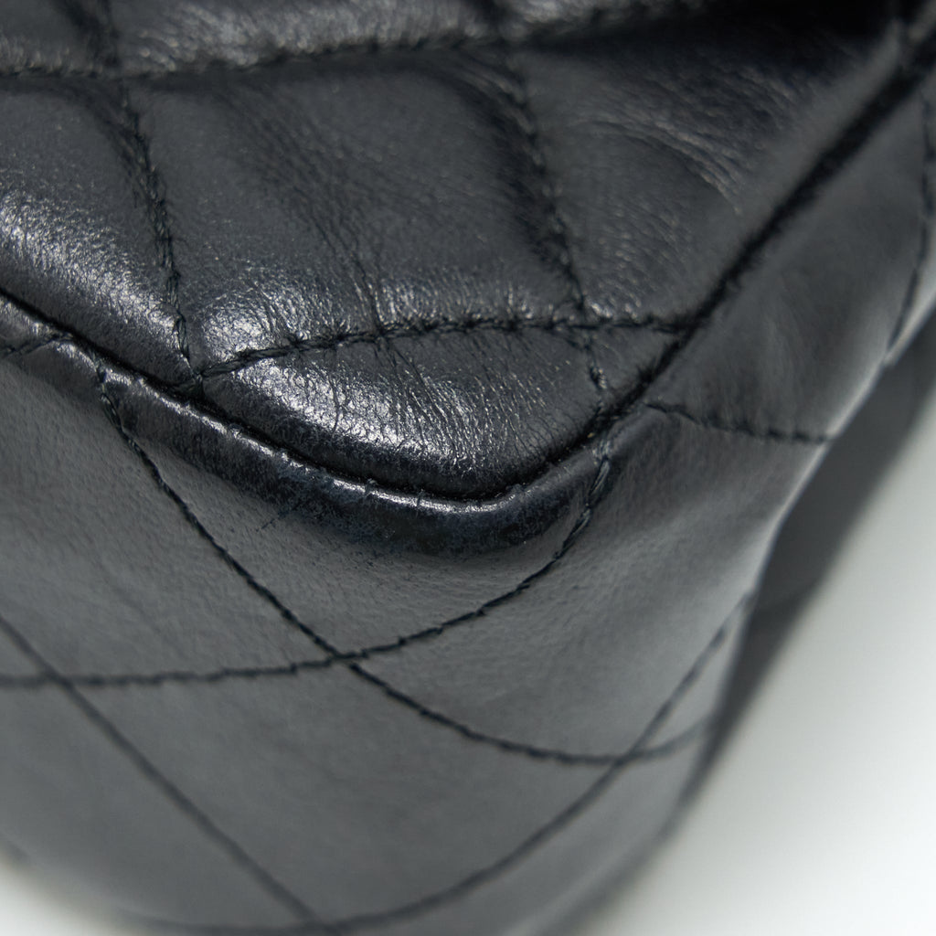 CHANEL MINI RECTANGULAR FLAP BAG LAMBSKIN BLACK GHW