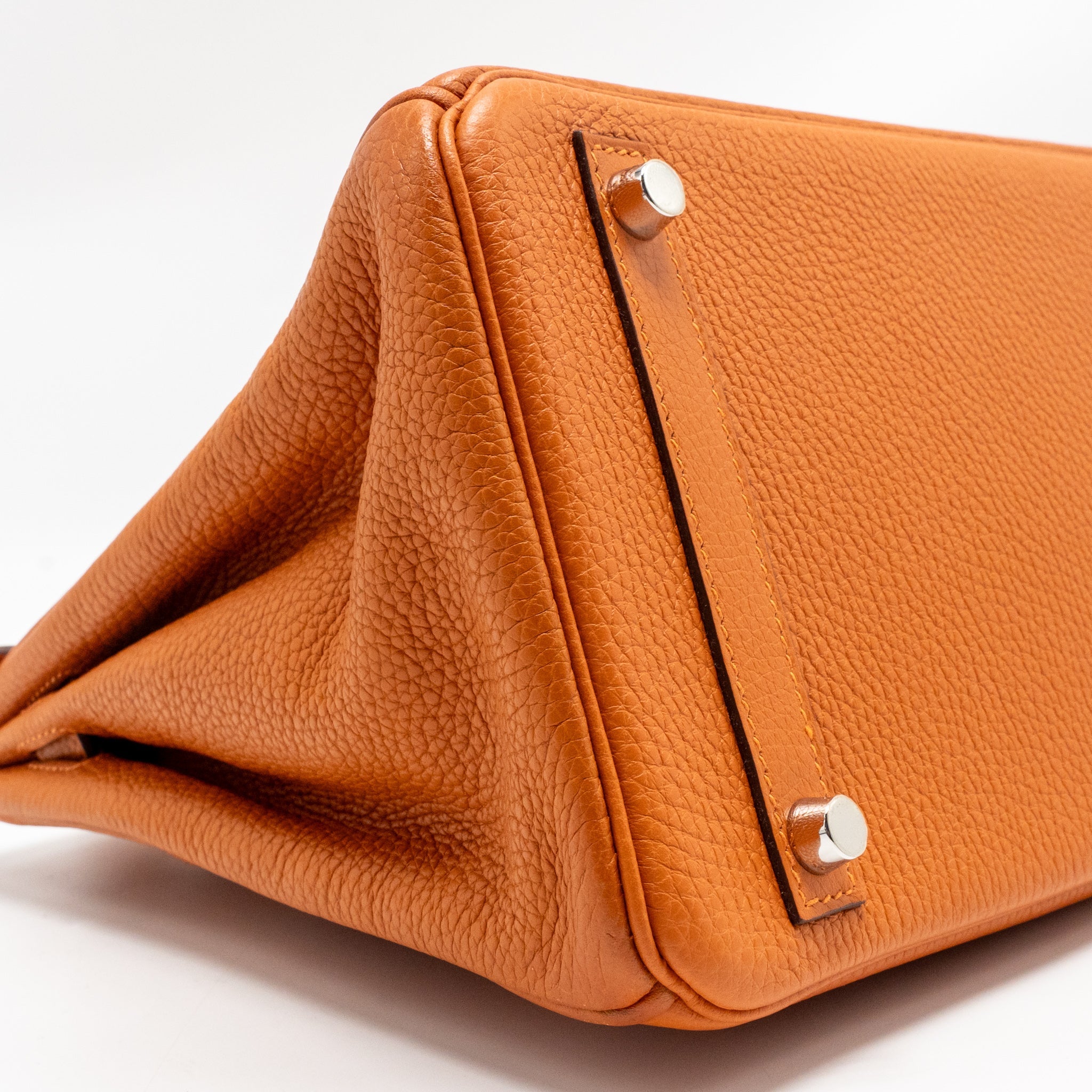 HERMES BIRKIN 30 CLEMENCE ORANGE SHW