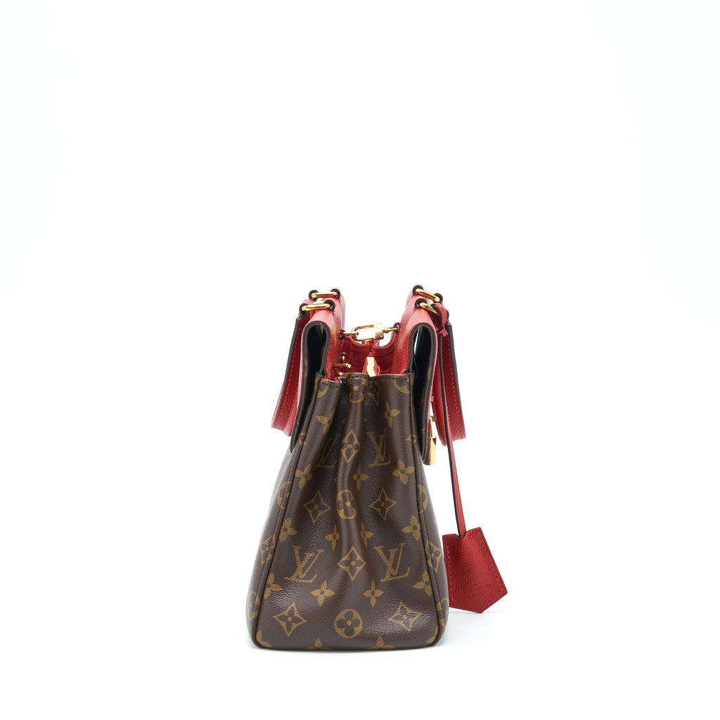 LOUIS VUITTON VENUS BAG LEATHER/MONOGRAM CANVAS RED YEAR 2016