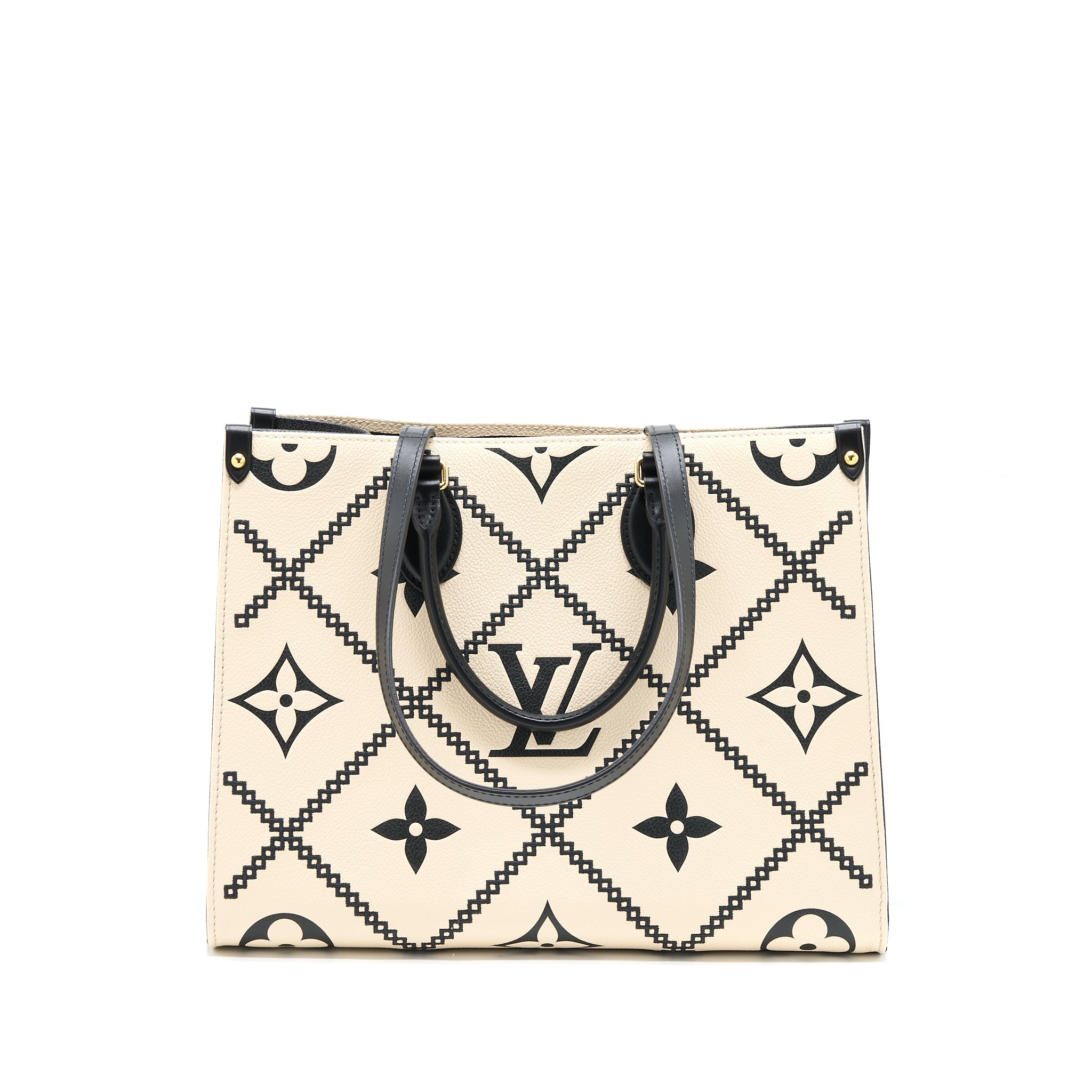 LOUIS VUITTON ONTHEGO MM EMPREINTE CREAM/ BLACK GHW (NEW VERSION)