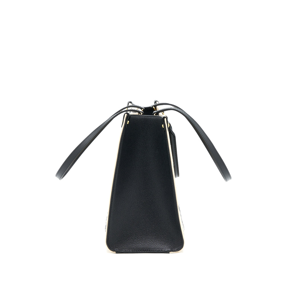 LOUIS VUITTON ONTHEGO MM EMPREINTE CREAM/ BLACK GHW (NEW VERSION)
