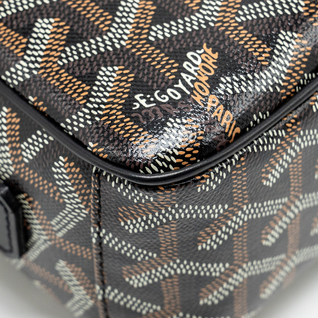 GOYARD CAP VERT PM CROSSBODY BAG GOYARDINE CANVAS/LEATHER BLACK SHW