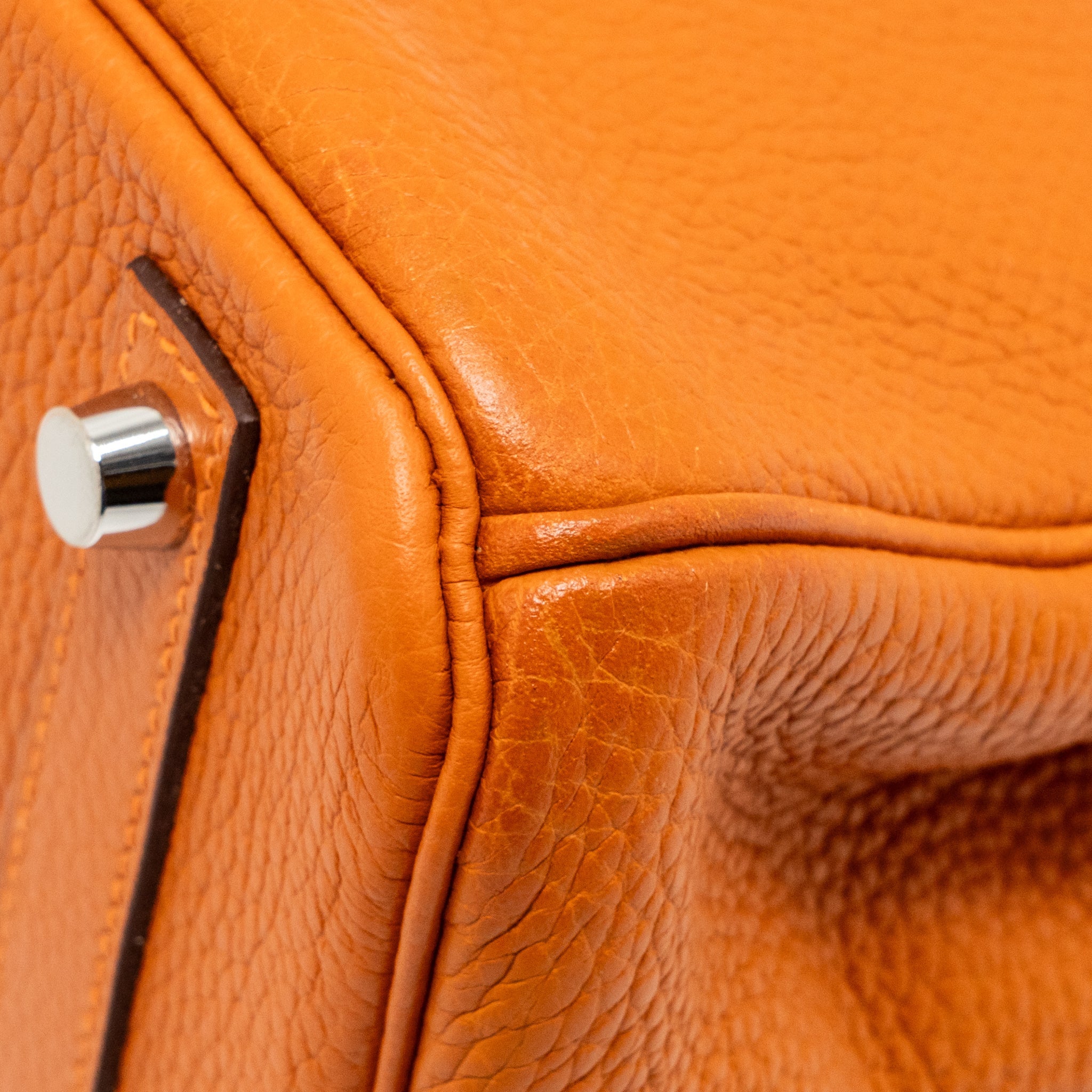 HERMES BIRKIN 30 CLEMENCE ORANGE SHW