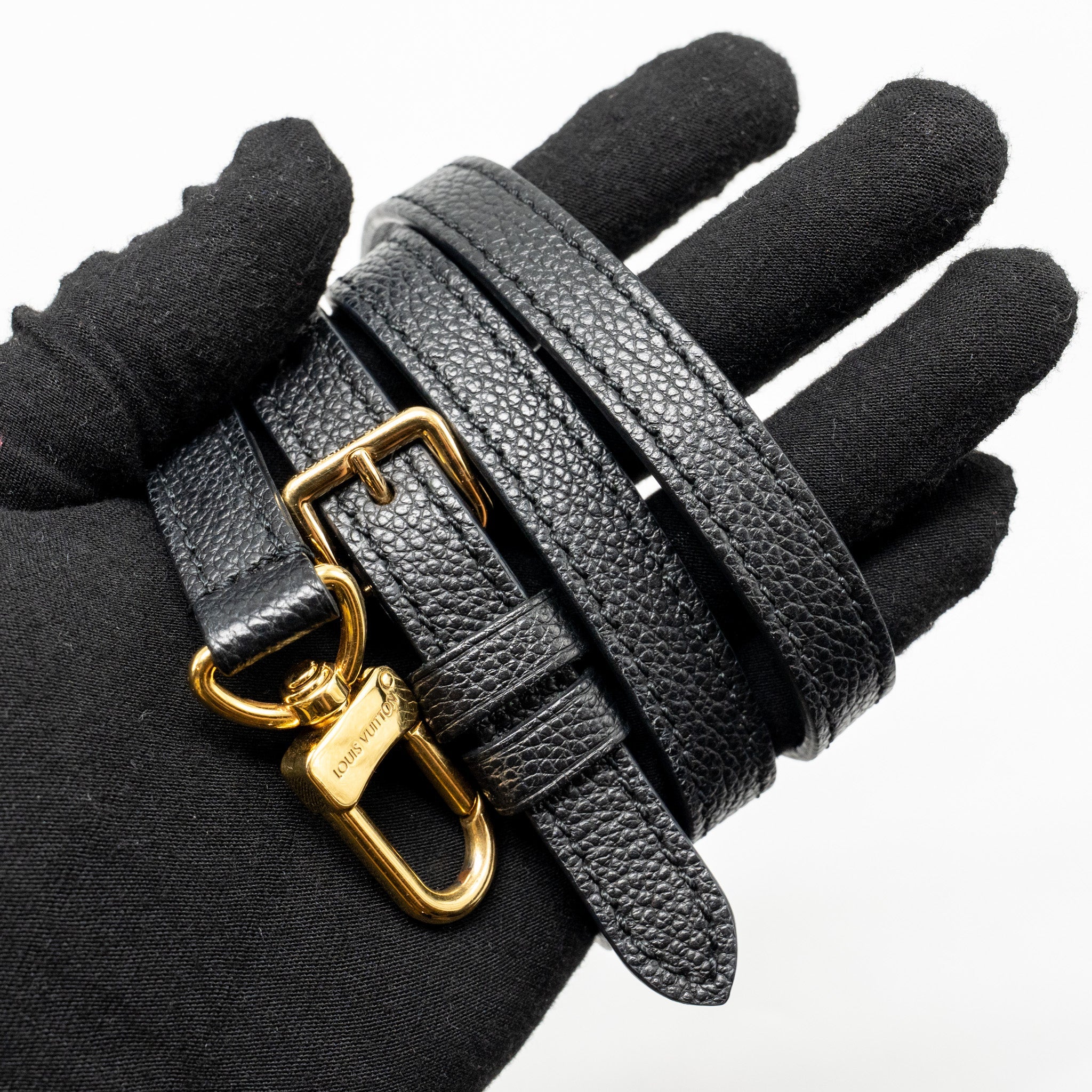 LOUIS VUITTON ONTHEGO PM MONOGRAM EMPREINTE LEATHER BLACK GHW