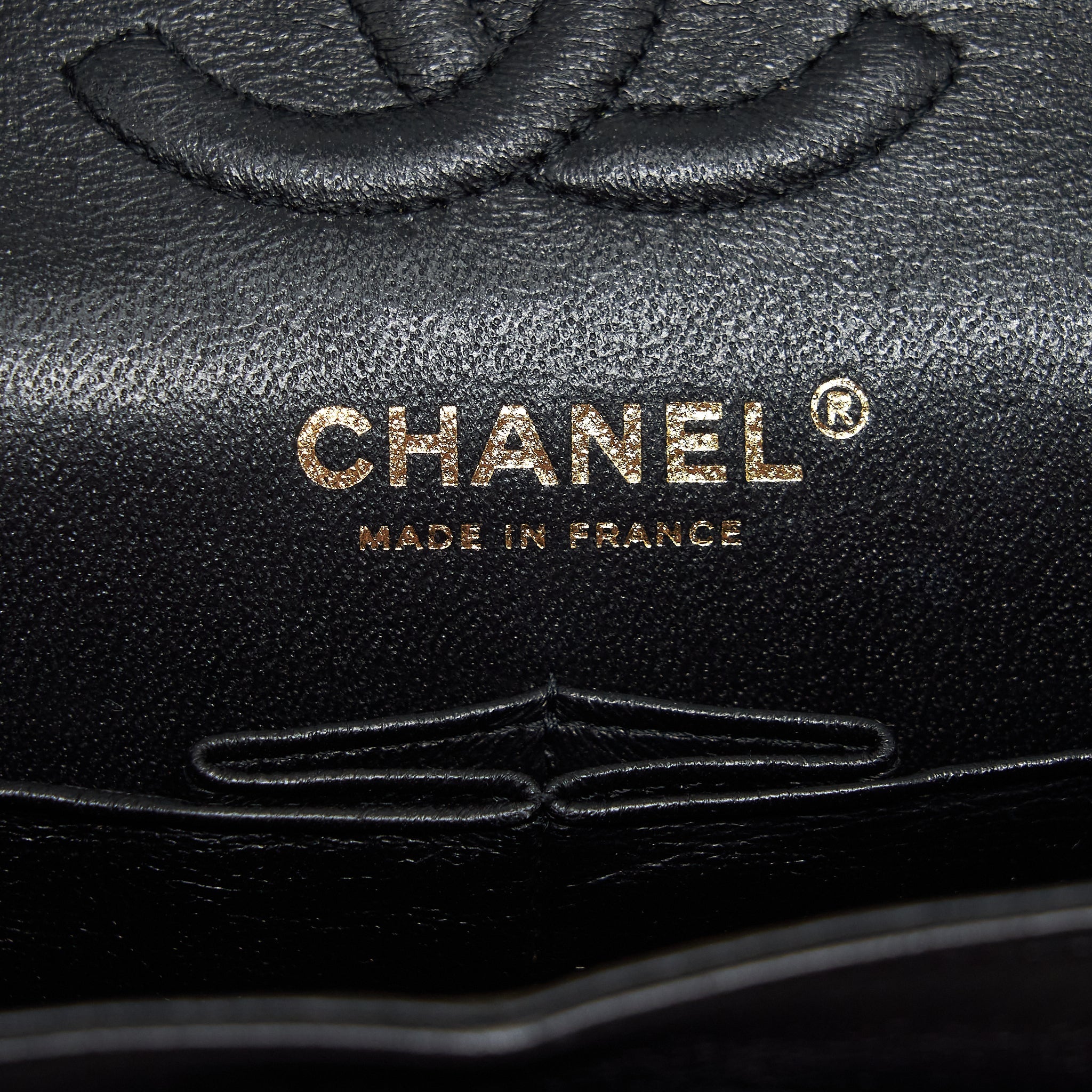 CHANEL SMALL CLASSIC DOUBLE FLAP BAG CHEVRON LAMBSKIN BLACK GHW