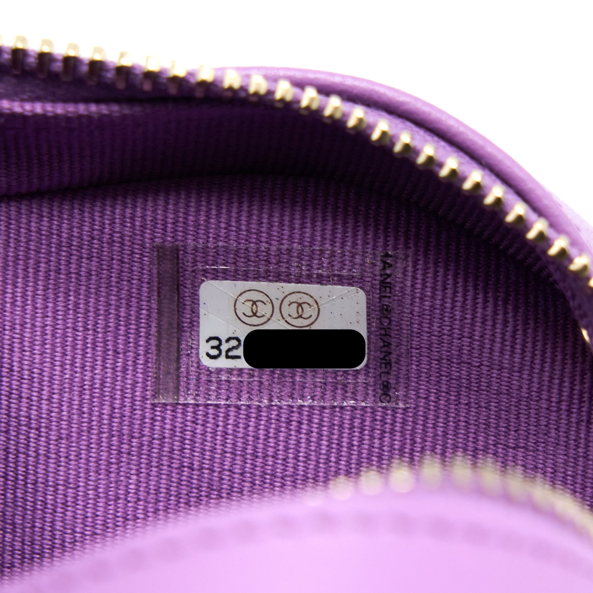 CHANEL SMALL HEART BAG LAMBSKIN PURPLE LGHW