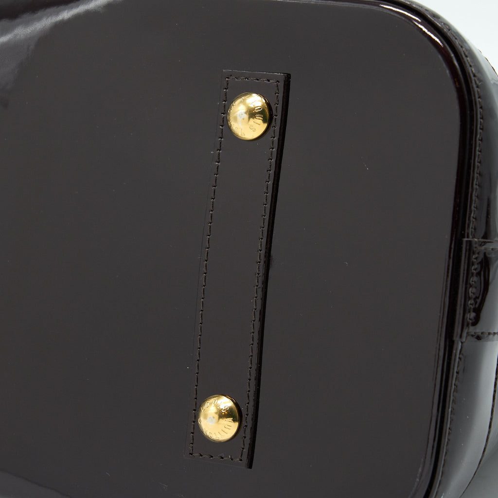 LOUIS VUITTON ALMA GM PATENT LEATHER AMARANTE VERNIS