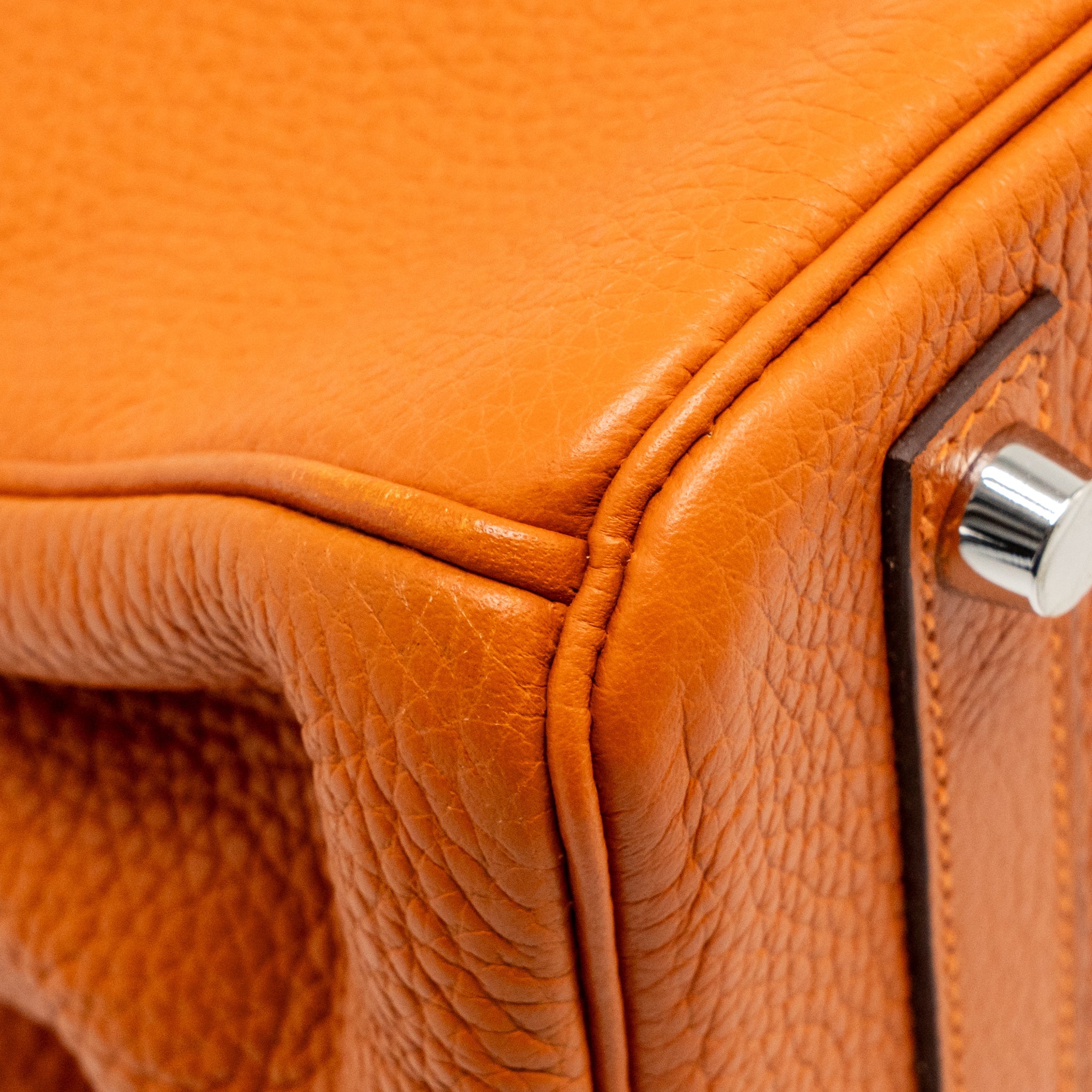 HERMES BIRKIN 30 CLEMENCE ORANGE SHW