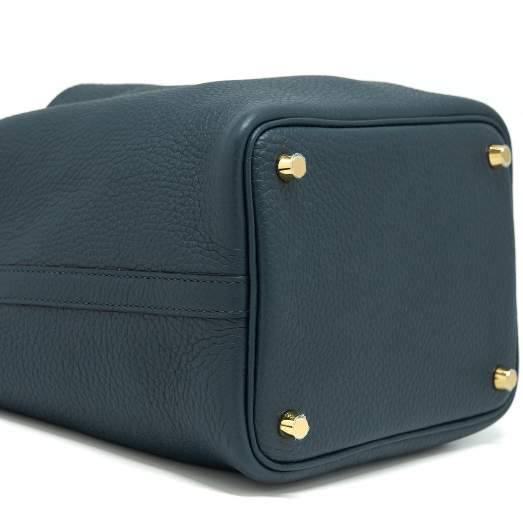 HERMES PICOTIN 18 LOCK BAG CLEMENCE 6O VERT CYPRESS GHW