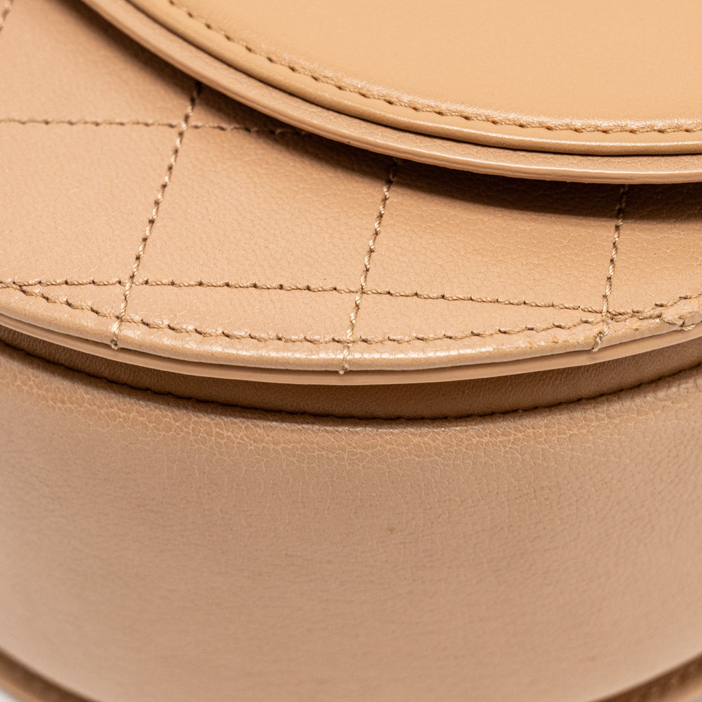 CHANEL COCO CURVE FLAP BAG CALFSKIN BEIGE GHW
