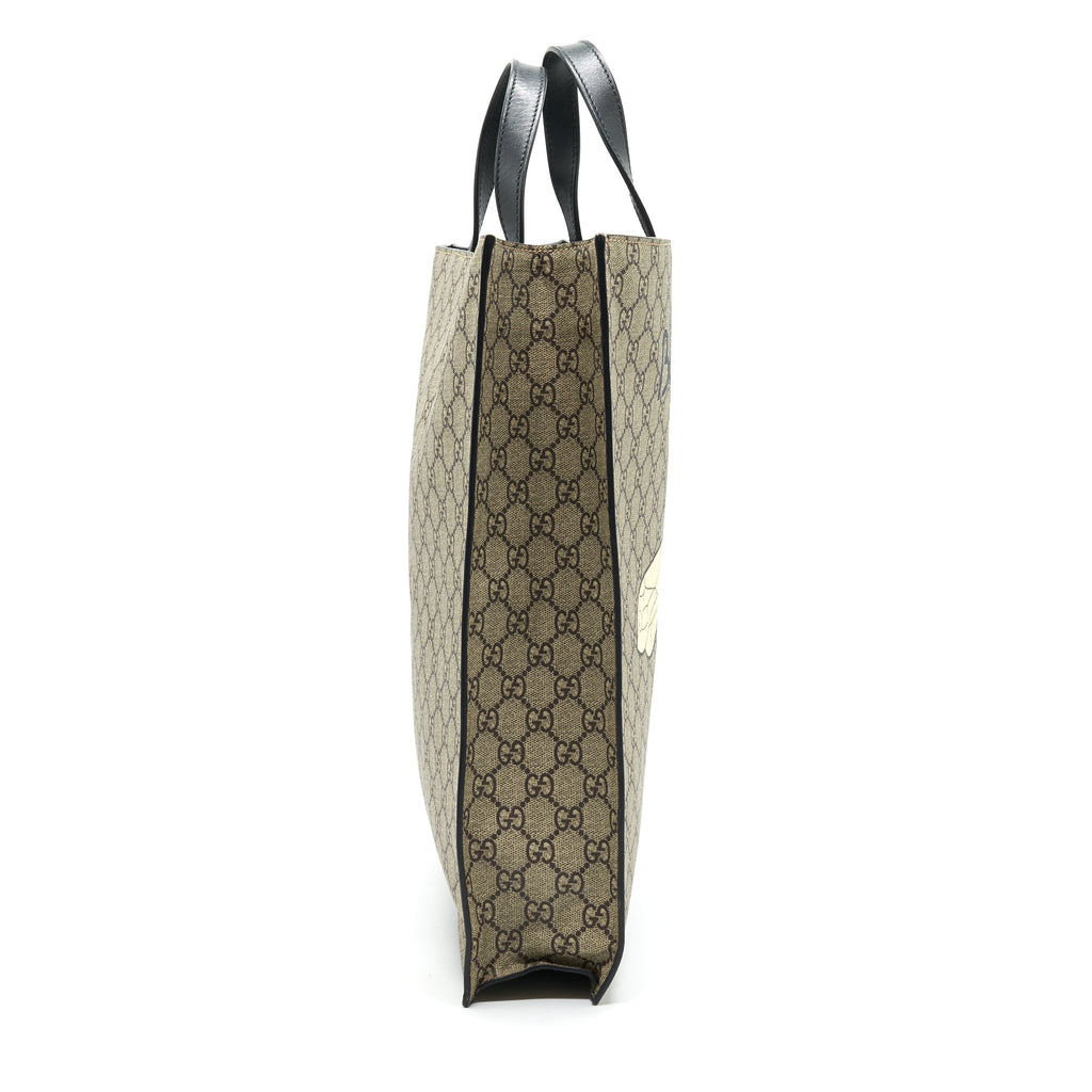 GUCCI SUPREME CANVAS WITH BEE TOTE BAG
